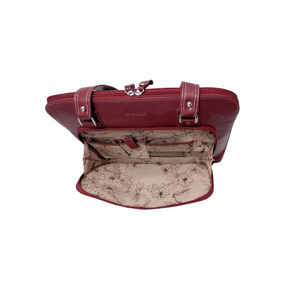 Samsonite A-Frame Laptop Tote Business Case Burgundy Style 938614 Fits 14”Laptop - Picture 8 of 11